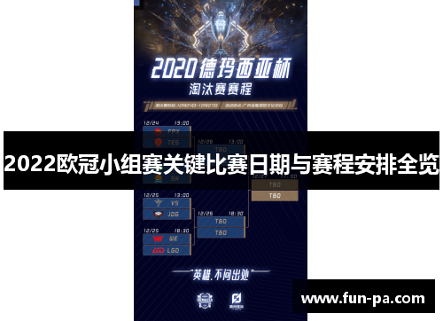 2022欧冠小组赛关键比赛日期与赛程安排全览