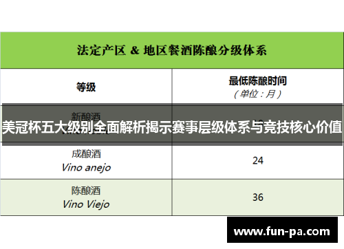 美冠杯五大级别全面解析揭示赛事层级体系与竞技核心价值 美冠杯五大级别全面解析揭示赛事层级体系与竞技核心价值