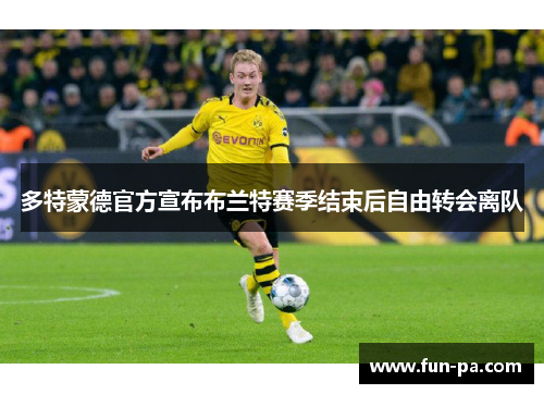 多特蒙德官方宣布布兰特赛季结束后自由转会离队 多特蒙德官方宣布布兰特赛季结束后自由转会离队